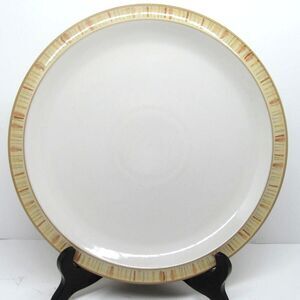 Denby-Langley Caramel Stripes 10 1/2" Dinner Plate Appears New